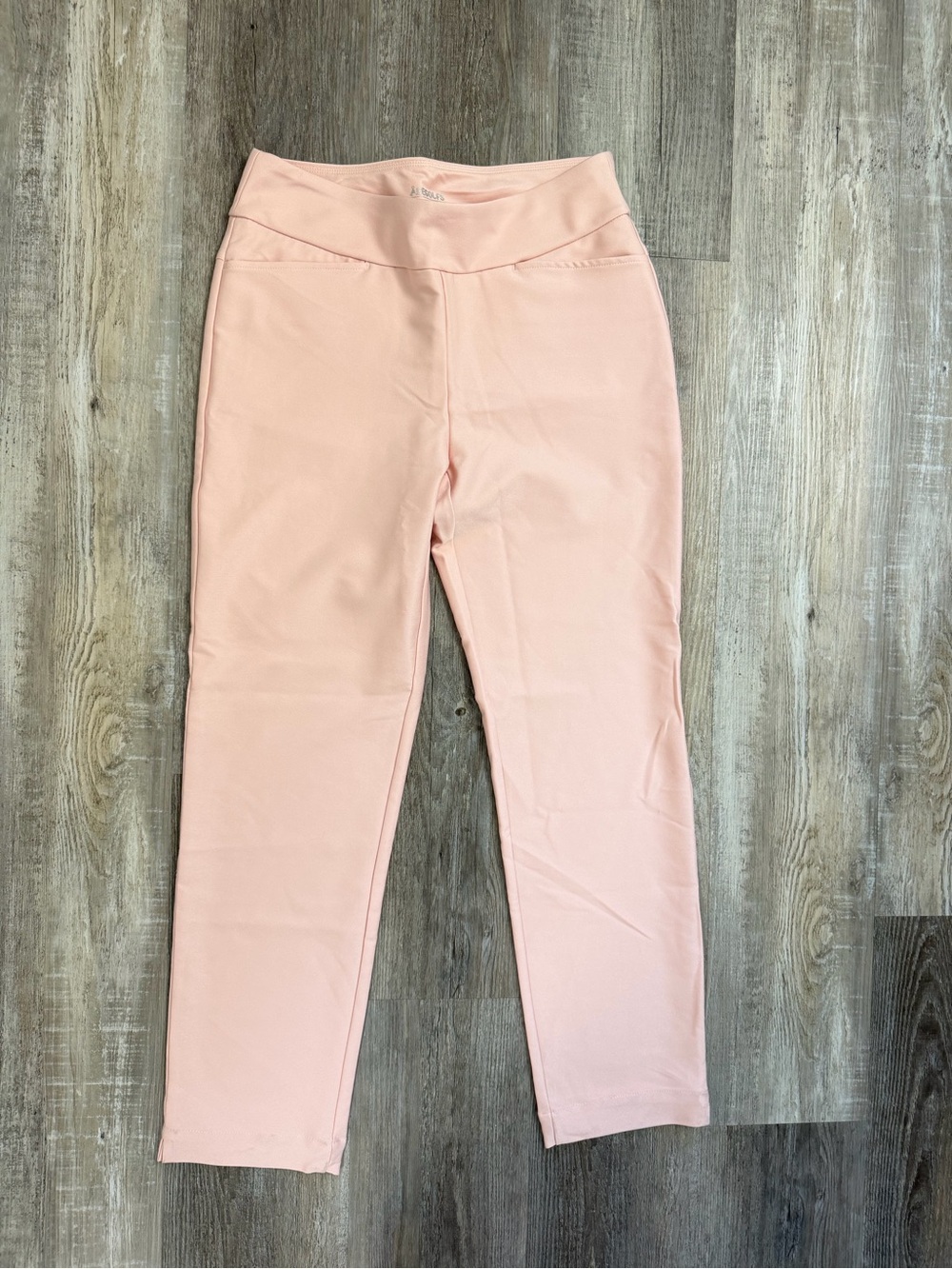 Acegolfs Women’s Pink Gingham Performance Golf Pants UPF 50+, size Medium NEW